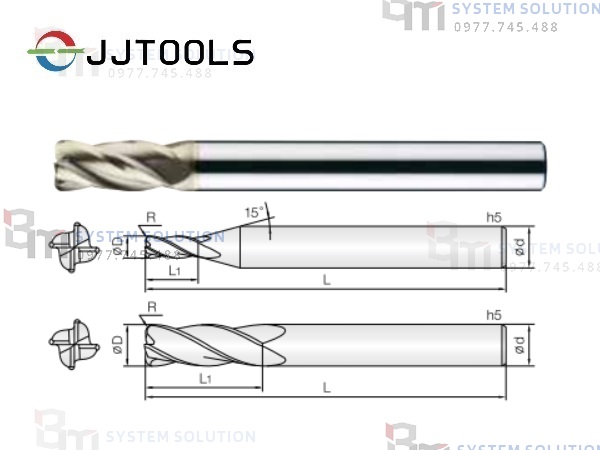 4NCRG jjtools, dao phay, dao phay góc, dao phay jj