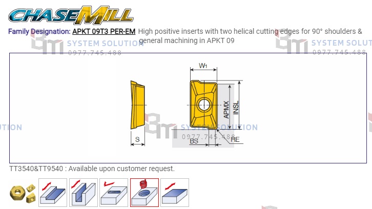 APKT09T3PER-EM (TT7080)  - Taegutec