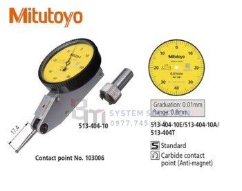 513-404-10E (Folding leg indicator, Folding leg indicator 0.8(mm) x0.01) - Mitutoyo