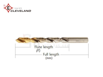 Mũi khoan HSS lớp phủ TIN (Gold-P) - Cleveland
