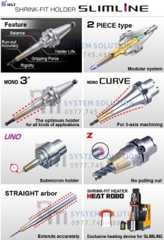 MST Corporation - MST SLIMLINE, Shrink fit, chuck, Collet, Holder ...