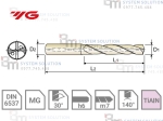 DH451 series (Mũi khoan có lỗ tra  dầu cho inox) - YG1