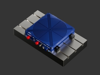 Round shaped workpiece with top plate on the ZERO VAC - KIMZ